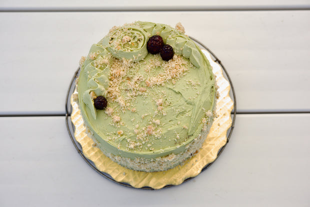 Blackberry Matcha Cake