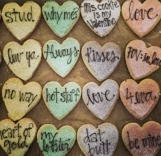 Conversation Heart Sugar Cookies