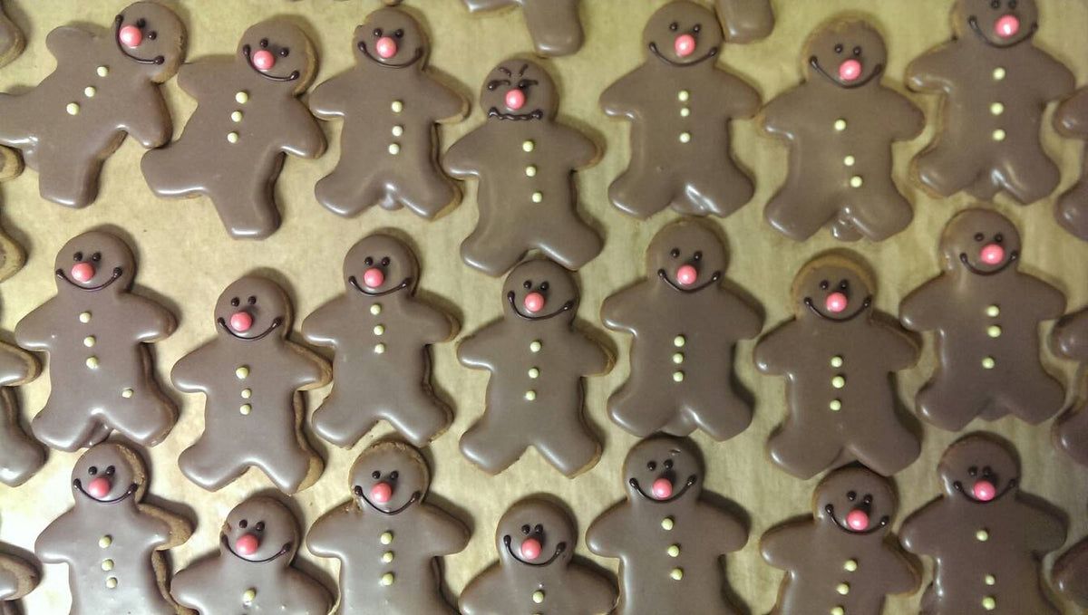 Cocoa-Glazed Gingerbread Men
